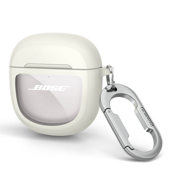 SURITCH for Bose QuietComfort Earbuds II 2022 / QuietComfort Ultra 2023 Protective Case, Shockproof Case Cover for Bose QC ii 2 Charging Case Accessories with Carabiner