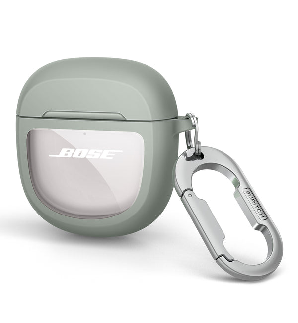 SURITCH for Bose QuietComfort Earbuds II 2022 / QuietComfort Ultra 2023 Protective Case, Shockproof Case Cover for Bose QC ii 2 Charging Case Accessories with Carabiner